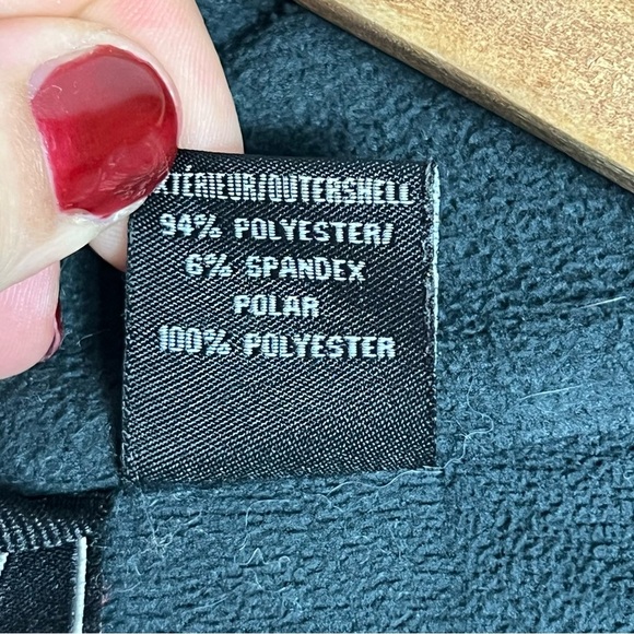 Vuarnet Women's Size 14 Black Pink Long Jacket Coat Fleece Lined Warm Outdoors - Picture 7 of 8